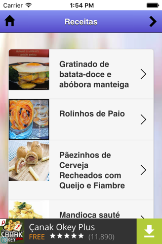 Receitas com fotos screenshot 2