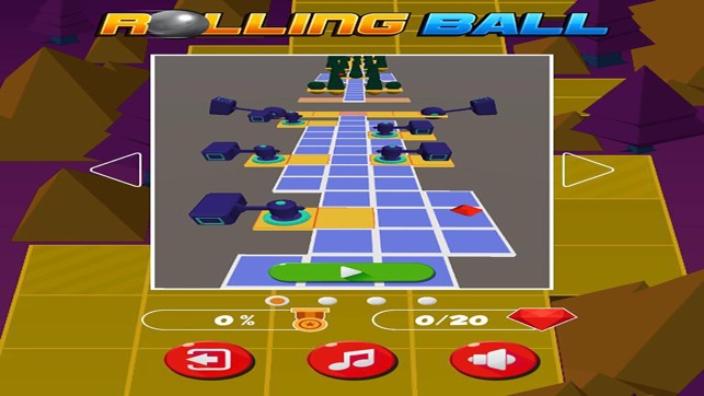 Rolling Ball Fall Down Endless Jump Sky 