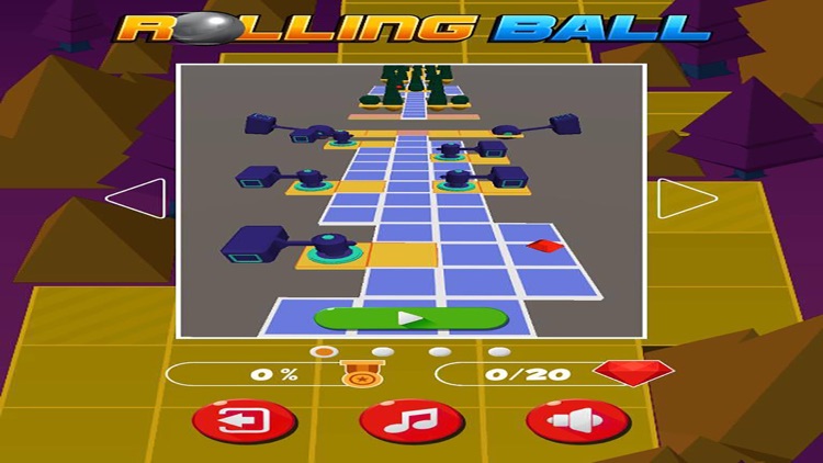 Rolling Ball Fall Down Endless Jump Sky Adventure