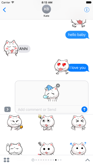 White cat Gif - Fx Sticker(圖3)-速報App