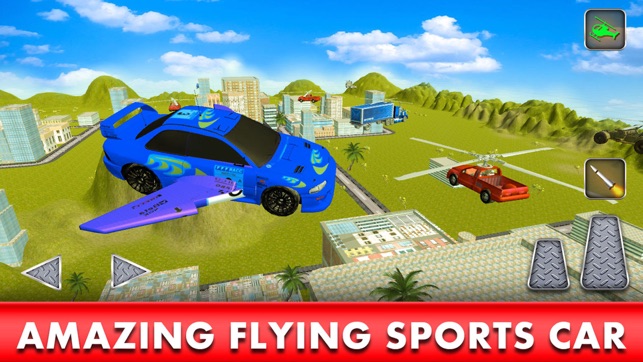 Flying Racing Car Simulator: Futuristic Airplay(圖1)-速報App