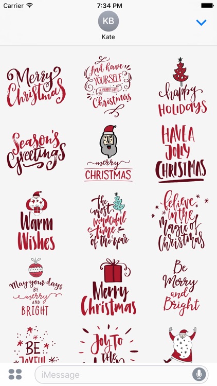 Christmas Greetings for iMessage Stickers