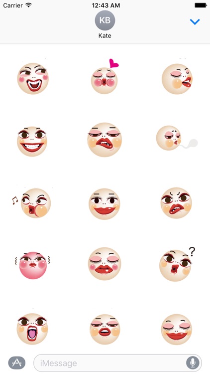 Funny Circle Face Stickers Pack