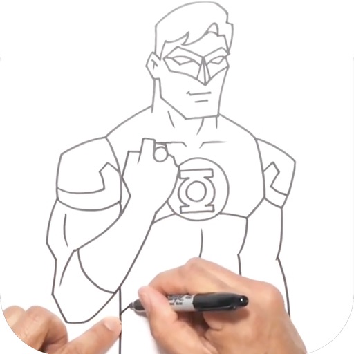 How to Draw Heroes Villains iOS App