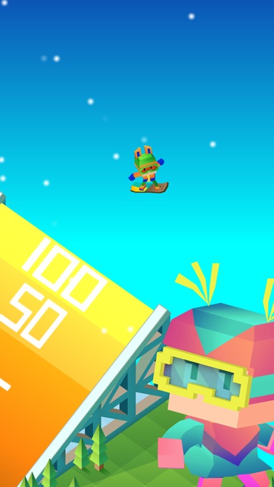 Blocky Snowboarding - Endless Arcade Runner Screenshot 3