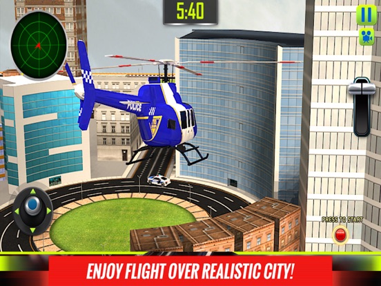 Screenshot #4 pour City Police Helicopter Chase