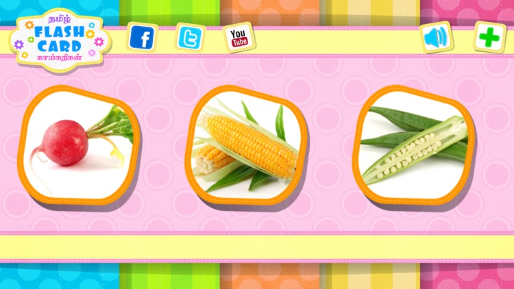 Tamizh Flash Cards- Vegetables