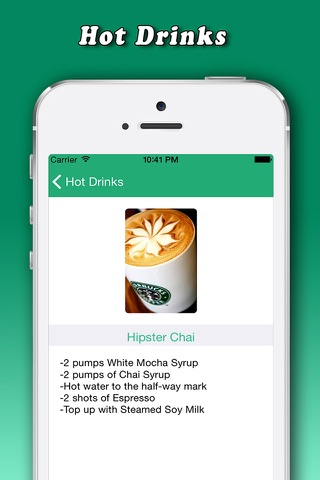 Secret Menu for Starbucks Free screenshot 4