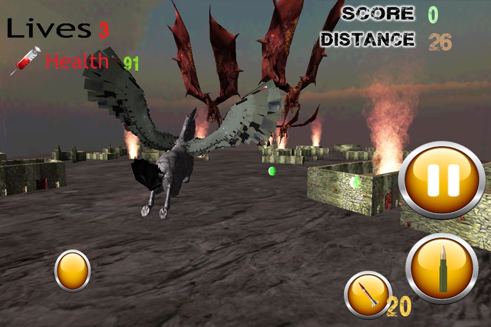 Space Unicorn Dragonfire Attack - Deadly Wyvern Dragons Alicorn Hunt 3D screenshot 4