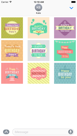 Sticker Birthday e-Cards for iMessage(圖2)-速報App