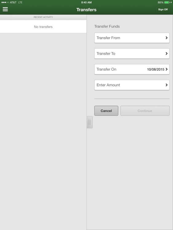 Quail Creek Bank for iPad