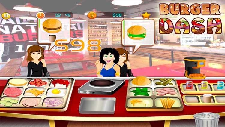 Burger Dash - Top Free Burger Cooking Diner Games