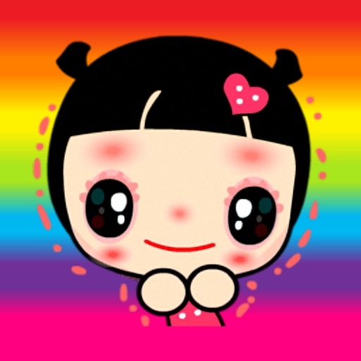 Rainbow Lady - Cute stickers for iMessage