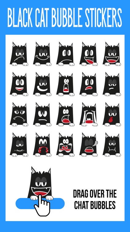 "Black Cat" Stickers - Decorate your chat bubbles