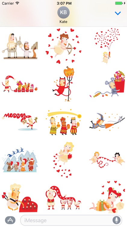 Cute Christmas characters - Fx Sticker