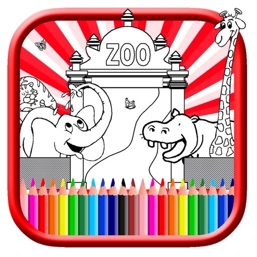 Funny Wonder Zoo Animal Coloring Book Game Edition Icon