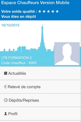 Espace Chauffeurs Taxis bleus : l’application dédiée aux chauffeurs screenshot 2