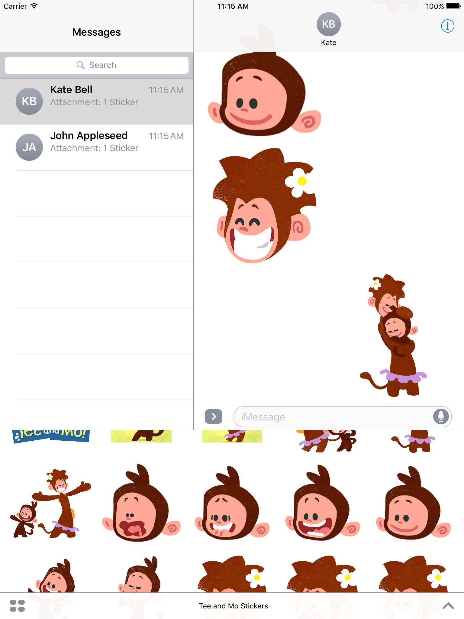 Tee and Mo Sticker Pack screenshot 2