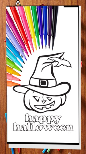 Halloween Coloring Pages - Kids Drawing Book(圖1)-速報App