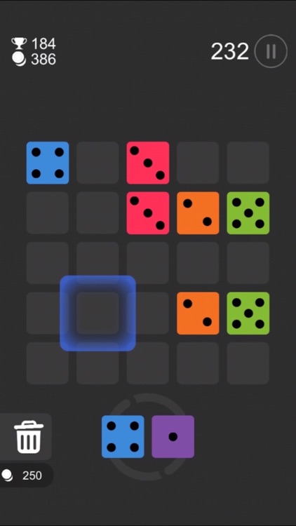 Dice Matrix 100/100 - a Blocks Grid Fit Puzzle Cool World!