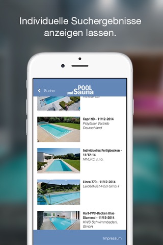 Pool und Sauna - Marktübersichten, Firmen und Produkte screenshot 3