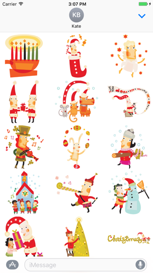 Cute Christmas characters - Fx Sticker(圖1)-速報App