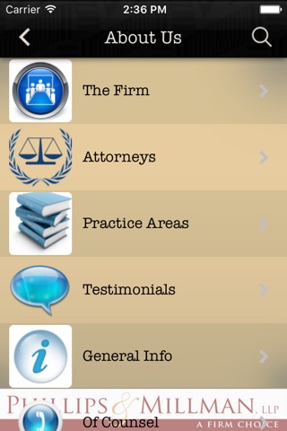 Law Office of Phillips and Millman LLP screenshot 2