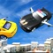 Icon Flying Police Car Driver & Motor Bike Rider Chase