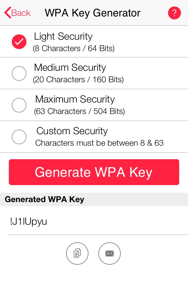 WEP Secure Pro - WEP Key Generator, WPA KeyGen & WiFi Random Password Generator screenshot 2