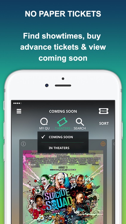 MOVIEQU: Save Upcoming Movies & Movie Theaters Tix