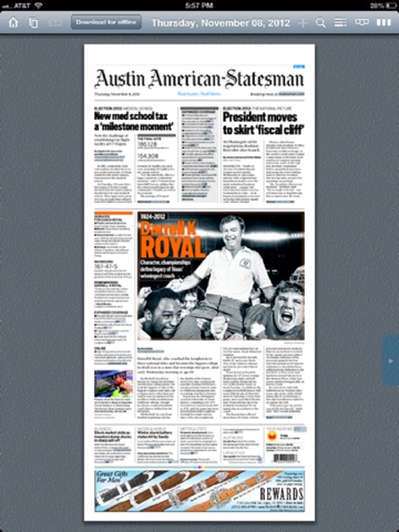 Austin Statesman eEdition screenshot 2