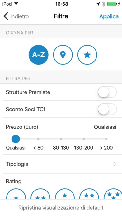 Screenshot of Italia – Alberghi Touring 20165