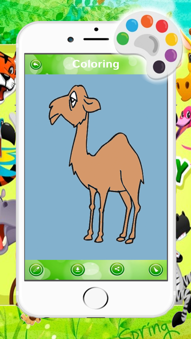 How to cancel & delete Funny Animal Coloring Paint Game For Kids from iphone & ipad 2