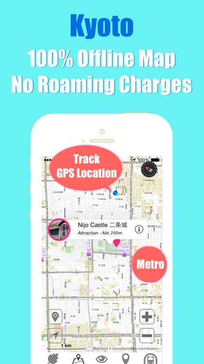 Kyoto travel guide with offline map and Osaka metro transit by BeetleTrip screenshot-3