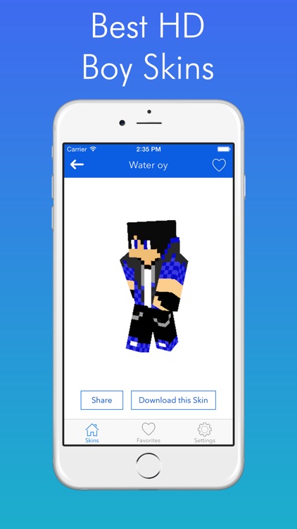 Free HD Boy Skins for Minecraft Pocket Edition