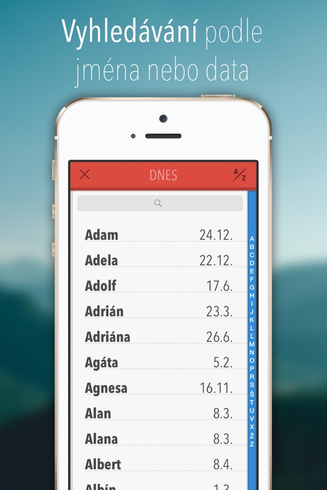 Kalendář jmen CZ screenshot 4