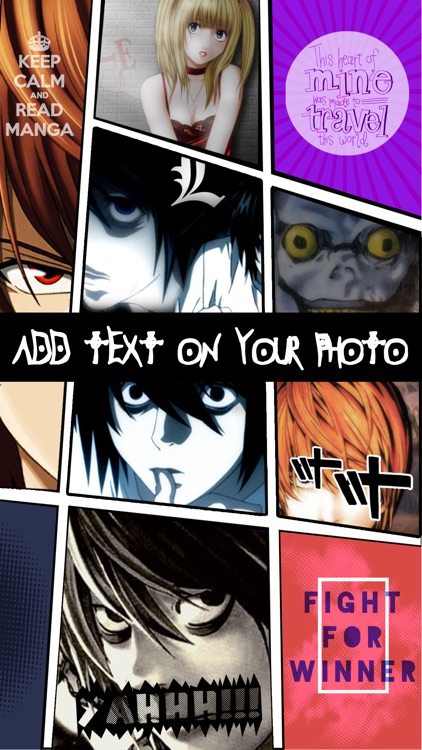 Fonts Shape Anime Wallpapers " for Death Note ”
