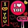 I Love You Stickers and Labels for iMessage