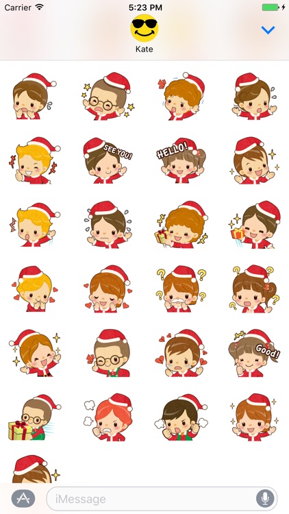 Santa and Kids! Christmas Stickers!