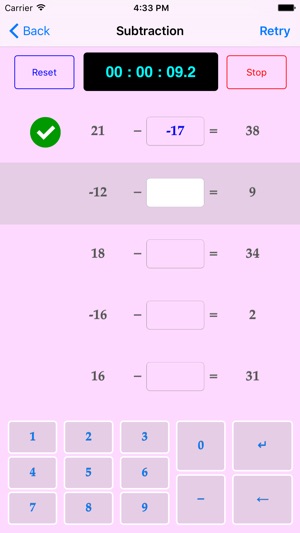 Negative Number Subtraction(圖2)-速報App