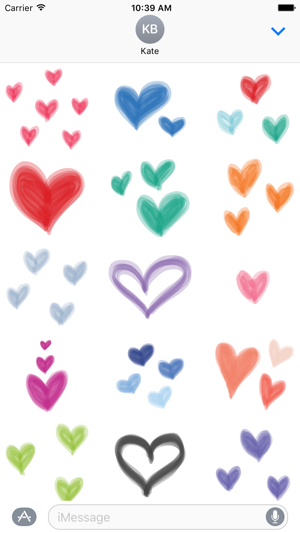 Pastel Heart sticker - love stickers for iMessage(圖2)-速報App
