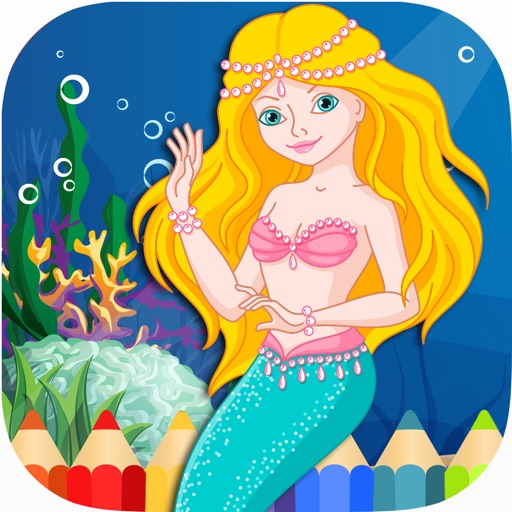 Princess Coloring Book - Kids Coloring Doodle Game Icon