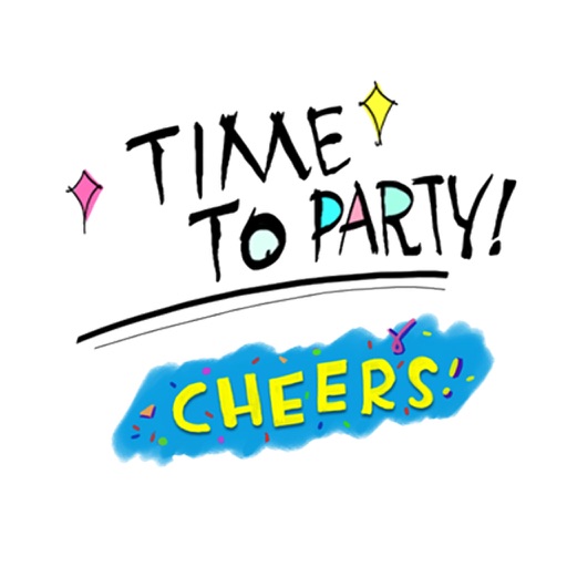 Let's Party Comic Text icon
