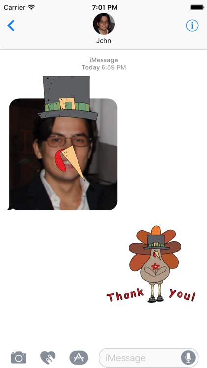 Thanksgiving Stickers and Emojis - Super Turkey!