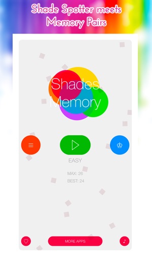 Shades Memory - find and match the colour pa