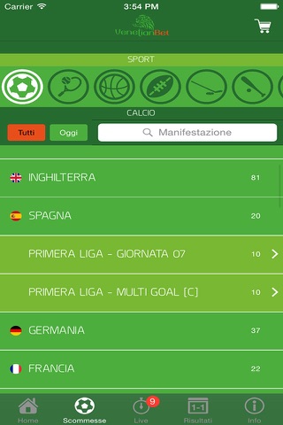 Venetian Scommesse Sportive screenshot 2