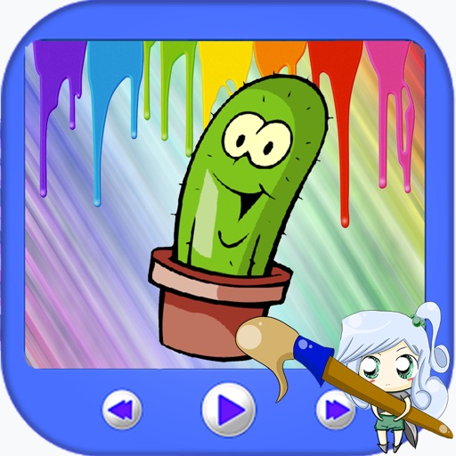 Kids Coloring for Cactus Version iOS App