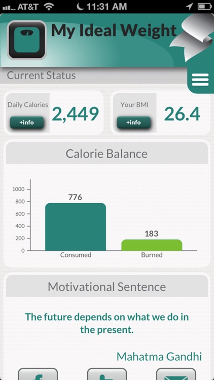 My Ideal Weight: Diet tracker and calorie counter screenshot-3