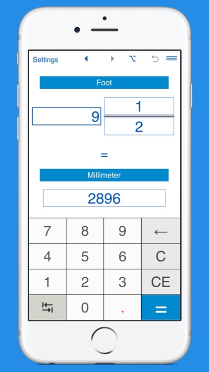 Feet / Millimeters length converter