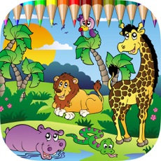 Activities of Coloring Book The World of Animal Free Games HD: Learn to color a dinosaur, wolf, fish and more